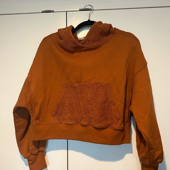 Cropped hooded Sweatshirt (Copper/Orange) - Picture 1 of 5